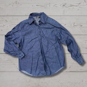 Vintage Dion’s of Texas Chambray Shirt L Women USA Denim Western Workwear NWOT
